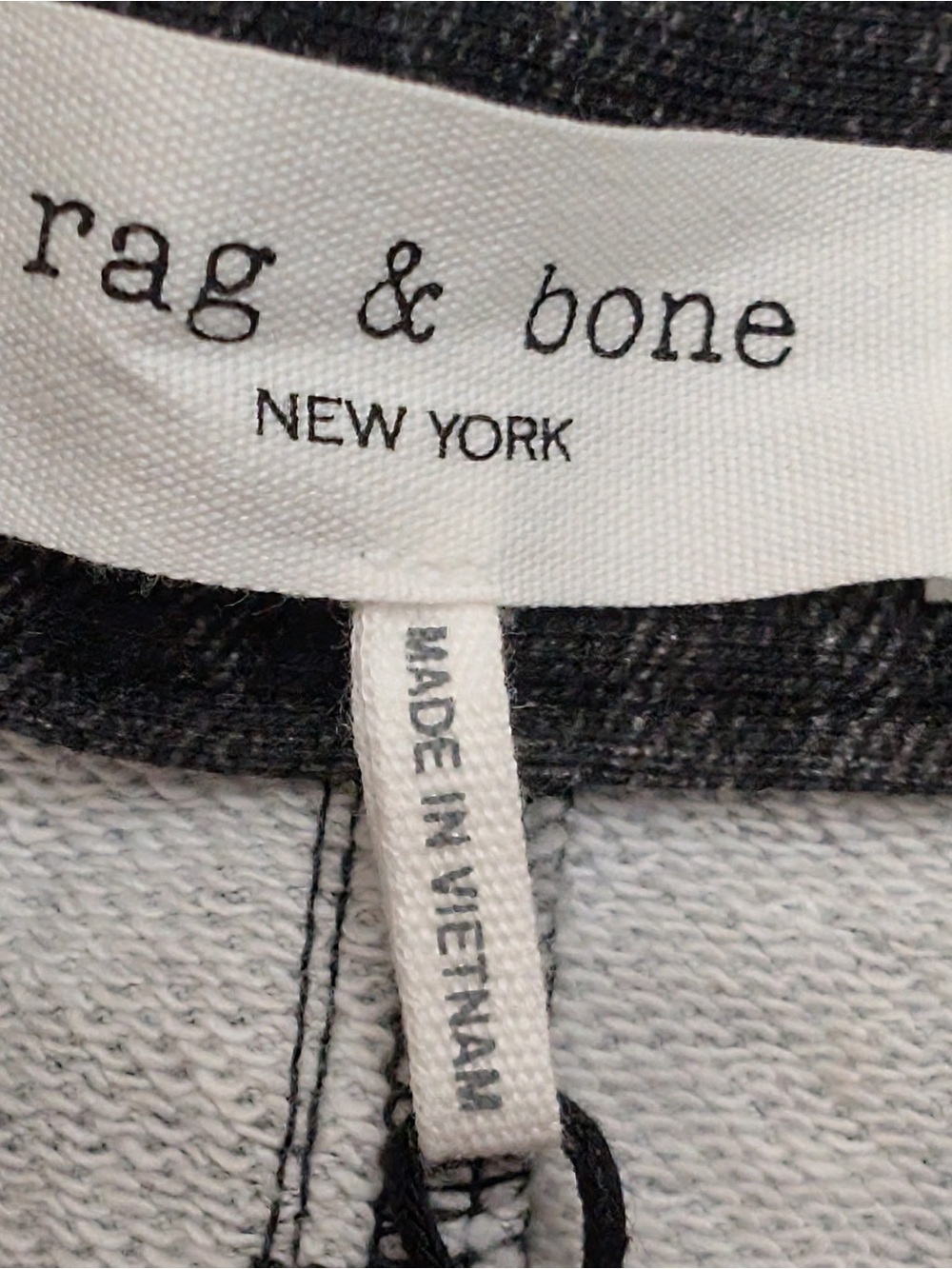 rag & bone Miramar Terry Wide-Leg Faux Denim Pants in Charcoal Black Wash - Picture 8 of 16